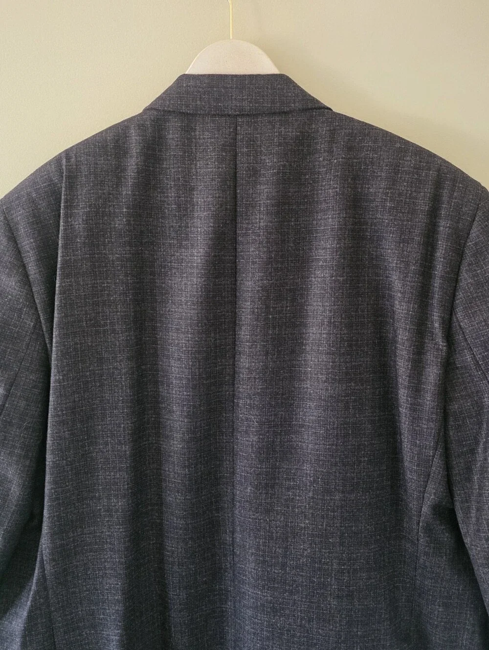NWOT Savile Row Gold Napoli SPJ Gray Plaid Wool Blazer Size 48R Old Money Preppy
